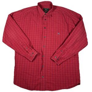 Rodd & Gunn Shirt Mens Large Red Plaid‎ Cotton Button Down New Zealand Casual